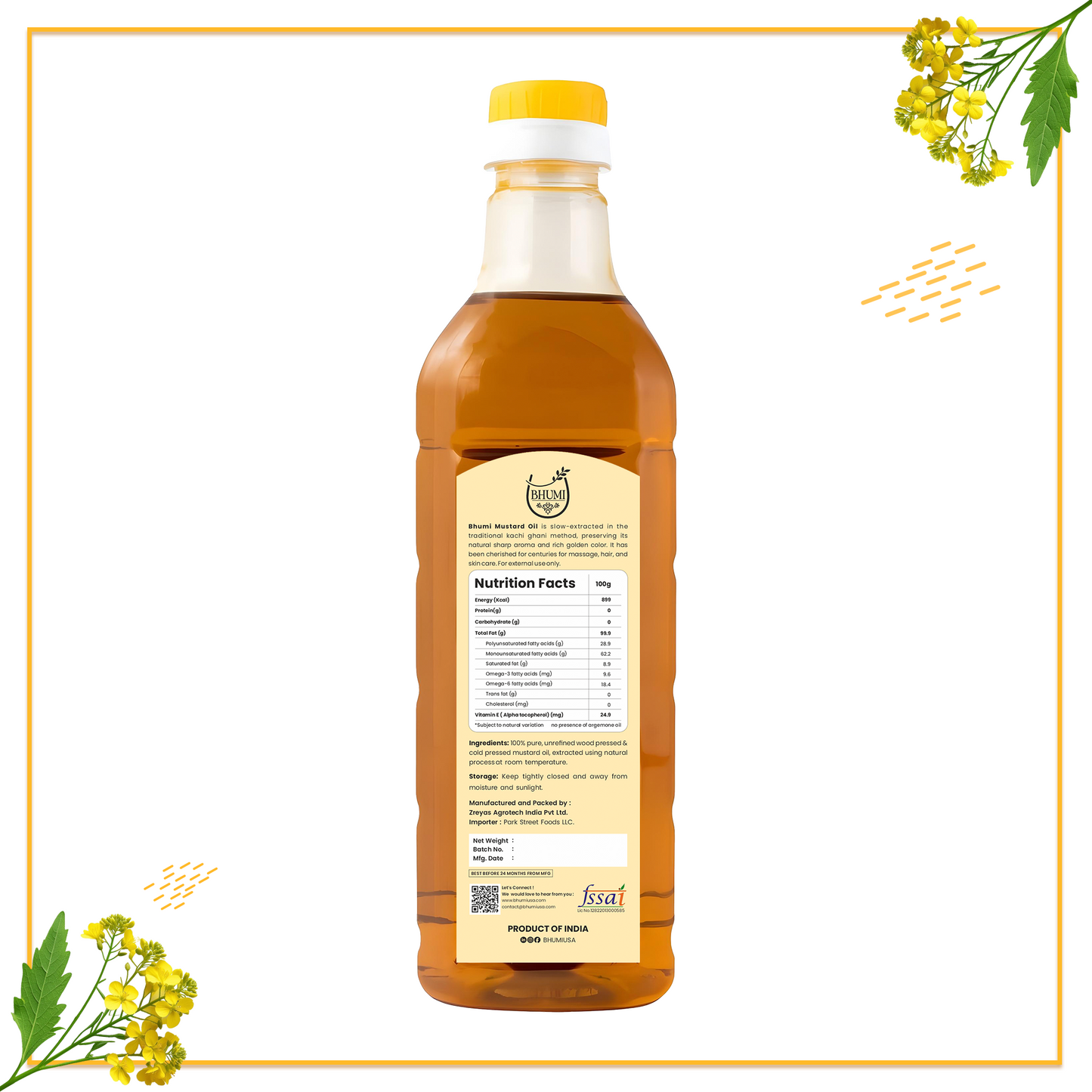 Wood Pressed Mustard Oil
