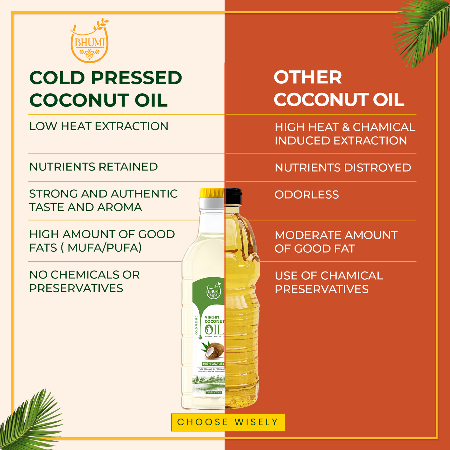 Wood pressed Coconut Oil
