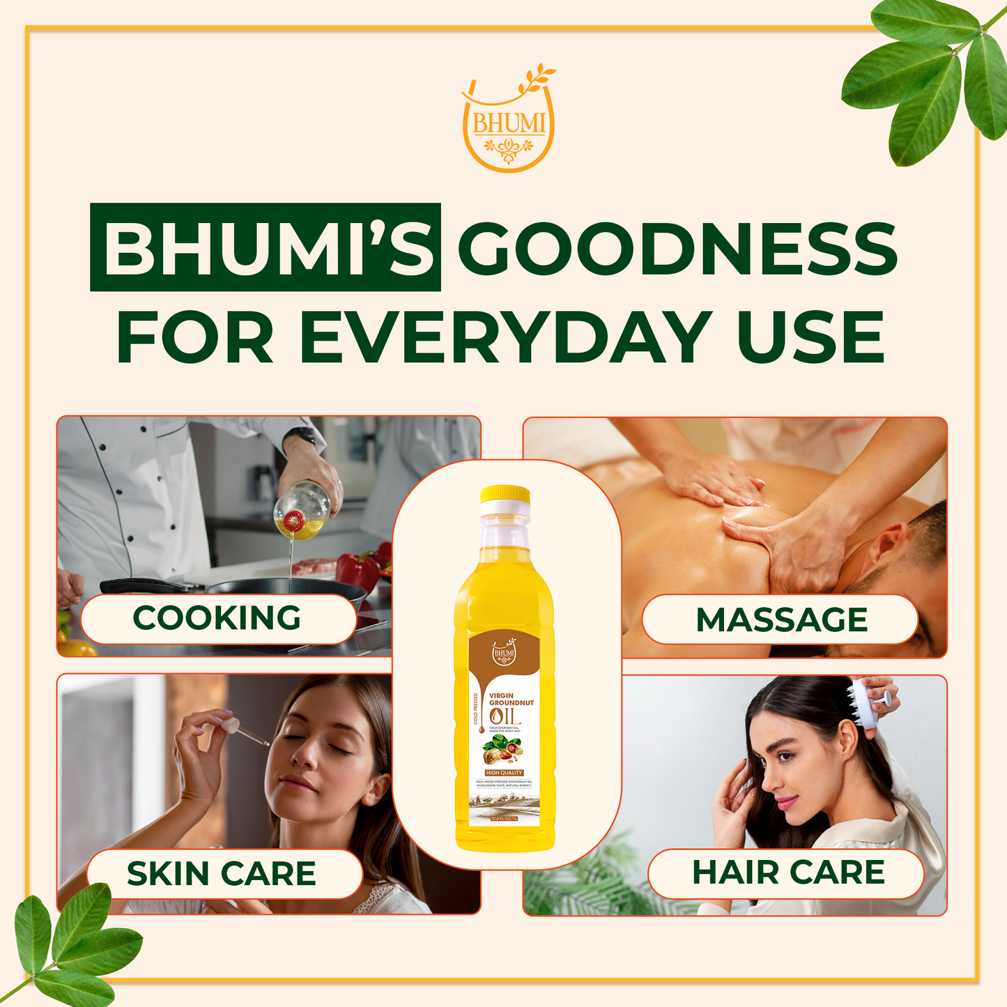 Wood pressed Groundnut Oil