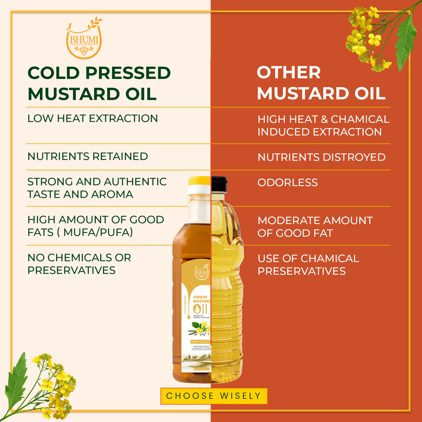 Wood Pressed Mustard Oil