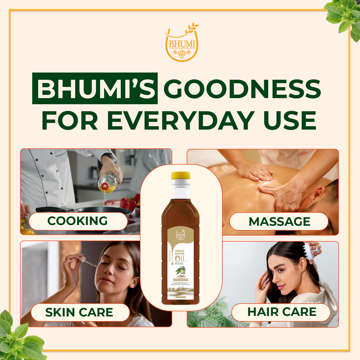 Wood pressed Sesame Oil