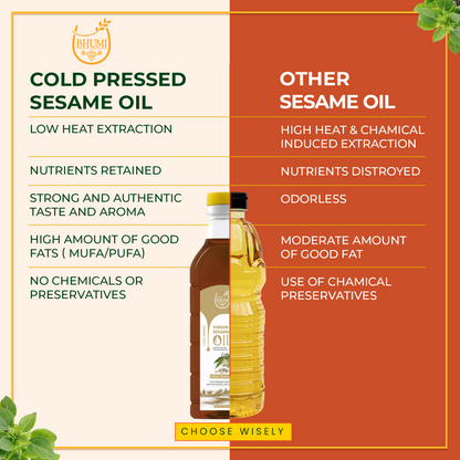 Wood pressed Sesame Oil